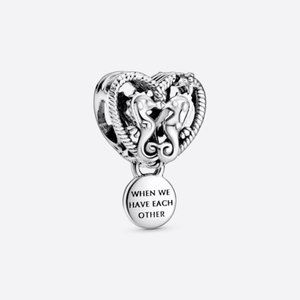 Pandora Openwork Seahorses Heart Charm
